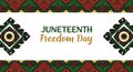 Juneteenth Freedom Day Banner with African-Inspired Design Royalty Free Stock Photo