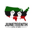 Juneteenth Freedom Day. June 19, 1865. Royalty Free Stock Photo