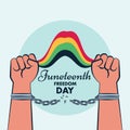 Juneteenth Freedom Day, National Jubilee Day, Emancipation Black Independence Day poster vector design