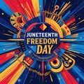 Juneteenth freedom day a vibrant artistic celebration Royalty Free Stock Photo