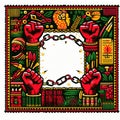 Juneteenth holiday background graphics template Royalty Free Stock Photo