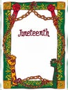 Juneteenth holiday background graphics template Royalty Free Stock Photo
