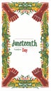 Juneteenth holiday background graphics template Royalty Free Stock Photo
