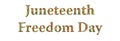Juneteenth holiday text graphics Royalty Free Stock Photo