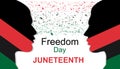 Juneteenth Independence Day concept. Freedom or Emancipation Royalty Free Stock Photo
