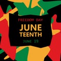 Juneteenth Independence Day. Freedom or Emancipation day. Annual american holiday, celebrated in June 19 Royalty Free Stock Photo