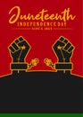 Juneteenth Independence Day. June 19, 1865. Royalty Free Stock Photo