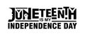 Juneteenth Independence Day. June 19, 1865. Royalty Free Stock Photo