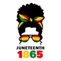 Juneteenth Independence Day vector illustration. June 19. Day of freedom and emancipation. African-American history