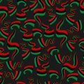 Juneteenth or Kwanzaa seamless pattern. Vector traditional background, textile, paper, fabric. Afro American holidays