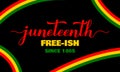 Juneteenth sign. African American holiday on June 19. Vector template for typography poster, banner, greeting card