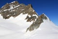 Jungfrau mountain in Switzerland covered with snow Royalty Free Stock Photo