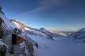 Jungfrau Station and Aletsch Glacier, Switzerland Royalty Free Stock Photo