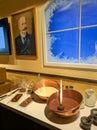 Jungfrau, Switzerland - August 19, 2019: Lindt chocolate shop in Jungfraujoch station. On the table are the ingredients for making