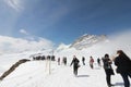 Jungfrau, Switzerland - 19 May, 2016:From the viewpoint 360 degree panoramic, the popular tourist attractions of Switzerland