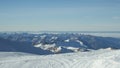 Jungfraujoch glacier snowcapped mountain range. Royalty Free Stock Photo