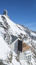 Jungfraujoch glacier snowcapped mountain range. Royalty Free Stock Photo