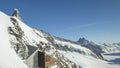 Jungfraujoch glacier snowcapped mountain range. Royalty Free Stock Photo