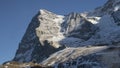 Jungfraujoch glacier snowcapped mountain range. Royalty Free Stock Photo