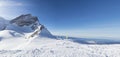 Jungfraujoch glacier snowcapped mountain range. Royalty Free Stock Photo
