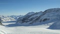 Jungfraujoch glacier snowcapped mountain range Royalty Free Stock Photo