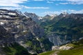 Jungfraujoch to Lauterbrunnen valley Royalty Free Stock Photo