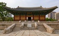 Junghwajeon, main hall of Deoksugung, a palace for Korea`s royal family in Joseon dynasty in Seoul, South Korea