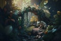 Jungle Adventure: Hyper-Detailed And Insanely Color-Coded With Glowing Animals And Floating Vines In Unreal Engine 5