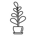 Jungle houseplant icon, outline style