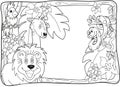 Jungle Invitation Lineart