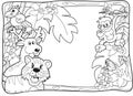 Jungle Invitation Lineart