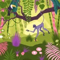 Jungle Landscape Background Illustration