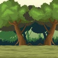 Jungle landscape cartoon