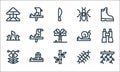 jungle line icons. linear set. quality vector line set such as vines, bamboo, orchid, centipede, caterpillar, trunk, snail, ant,