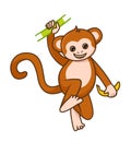 Jungle monkey character Royalty Free Stock Photo