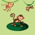 Jungle monkeys cartoon