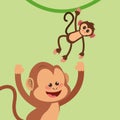 Jungle monkeys cartoon