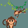 Jungle monkeys cartoon