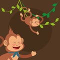 Jungle monkeys cartoon