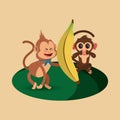 Jungle monkeys cartoon