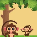 Jungle monkeys cartoon