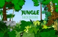 Jungle rainforest tropical background. Vector illustration