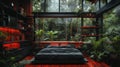 Jungle Retreat, Rainforest Bedroom Design Royalty Free Stock Photo