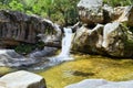 Jungle River and waterfall views from the rural small village road to El Eden by Puerto Vallarta Mexico where movies have been fil Royalty Free Stock Photo