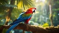 Jungle\'s Gem: Scarlet Macaw in Exotic Splendor