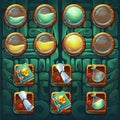 Jungle shamans GUI icons buttons kit