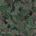 Jungle style camouflage seamless pattern. Shapes of foliage and branches