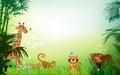 Jungle or Zoo Themed Animal Background