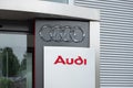 Audi Sign and Logo - Showroom Royalty Free Stock Photo