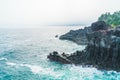 Jungmun Daepo Coast Jusangjeolli Cliff, Jeju Island Royalty Free Stock Photo